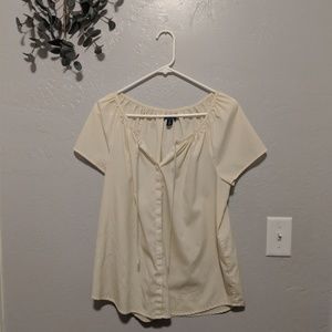 Old Navy cream blouse